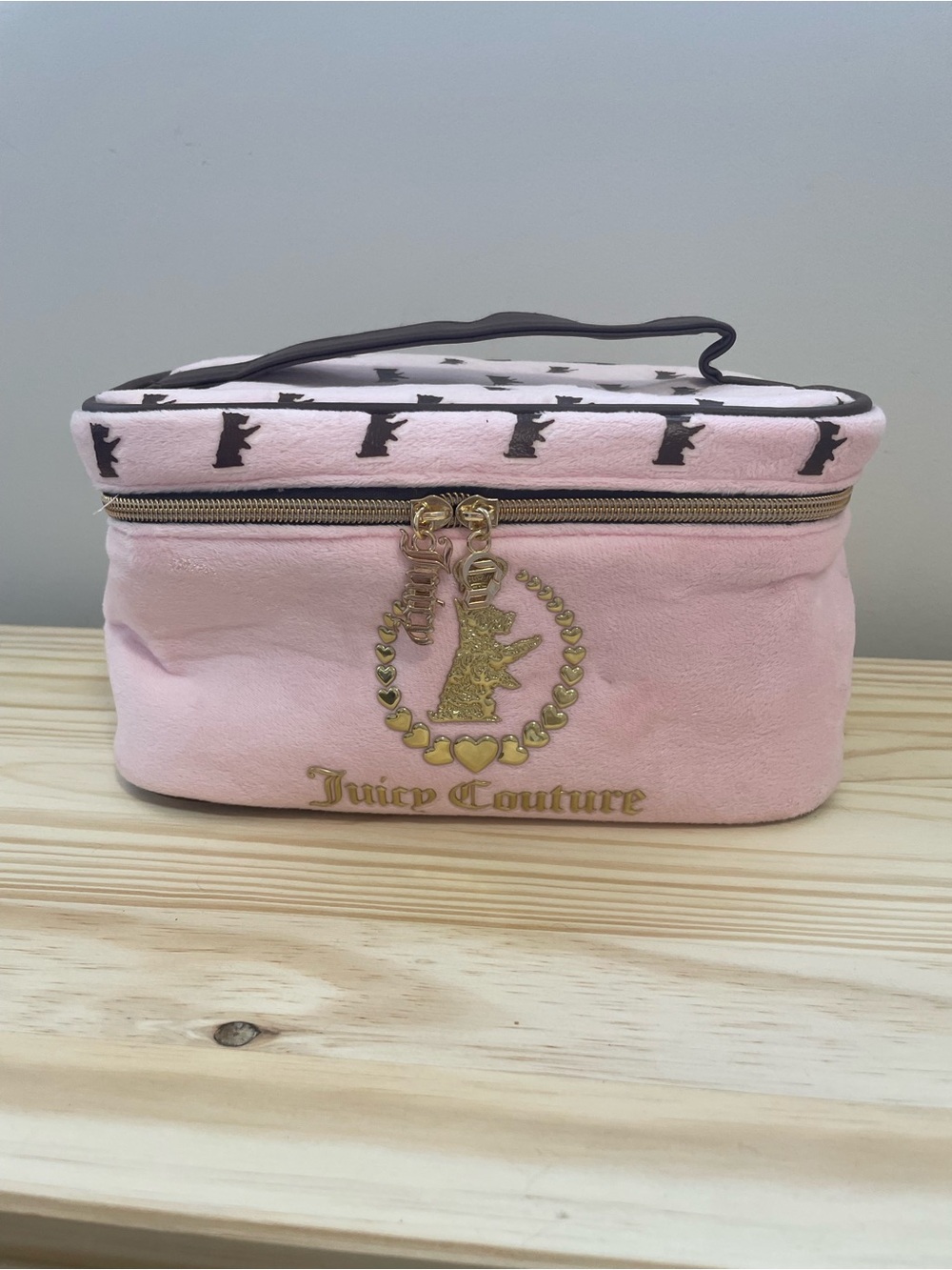 Juicy Couture Pink Velvet Makeup Bag